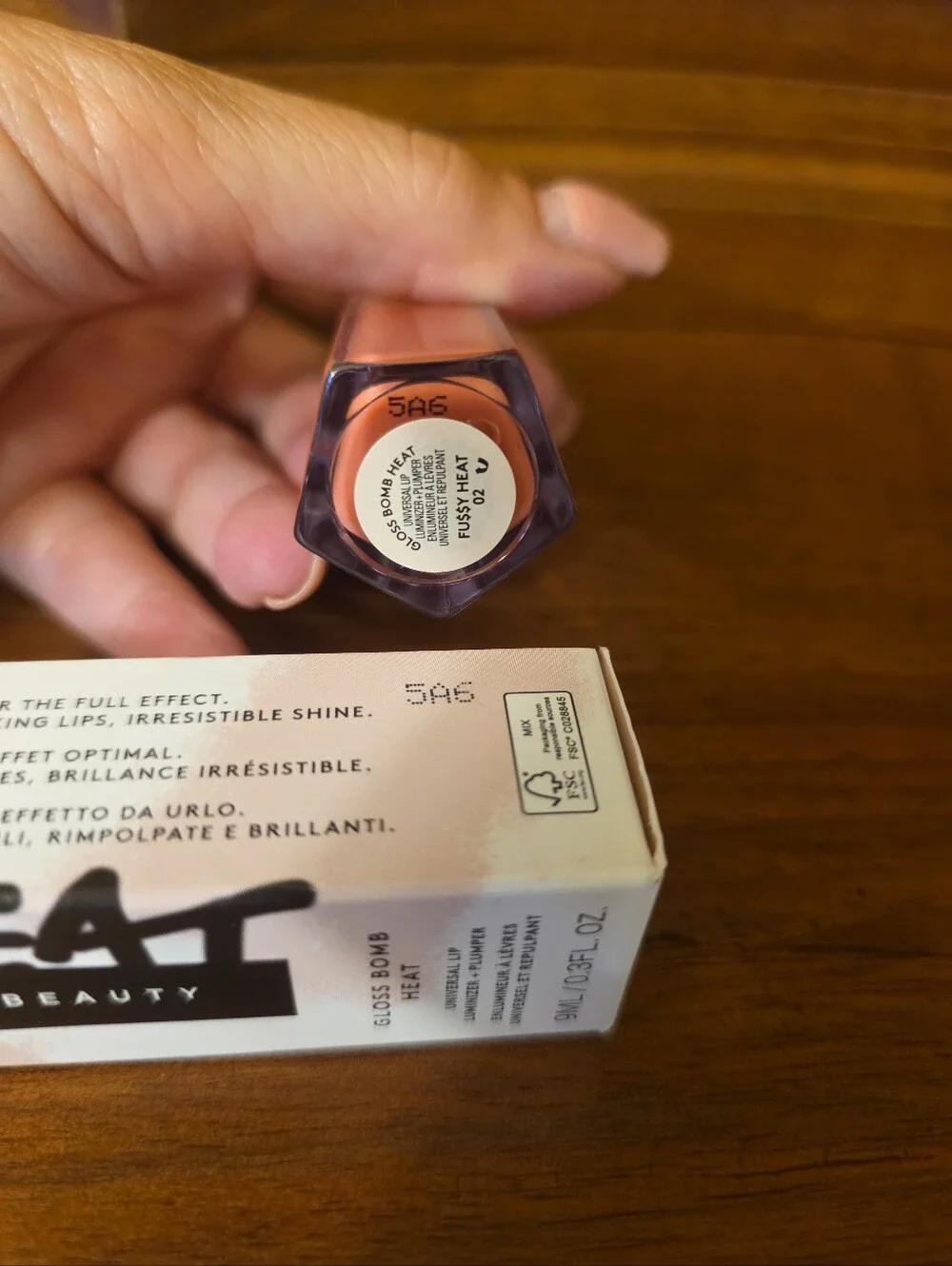 Fenty Beauty Gloss Bomb Heat, Fu$$y Heat, .3oz--NIB